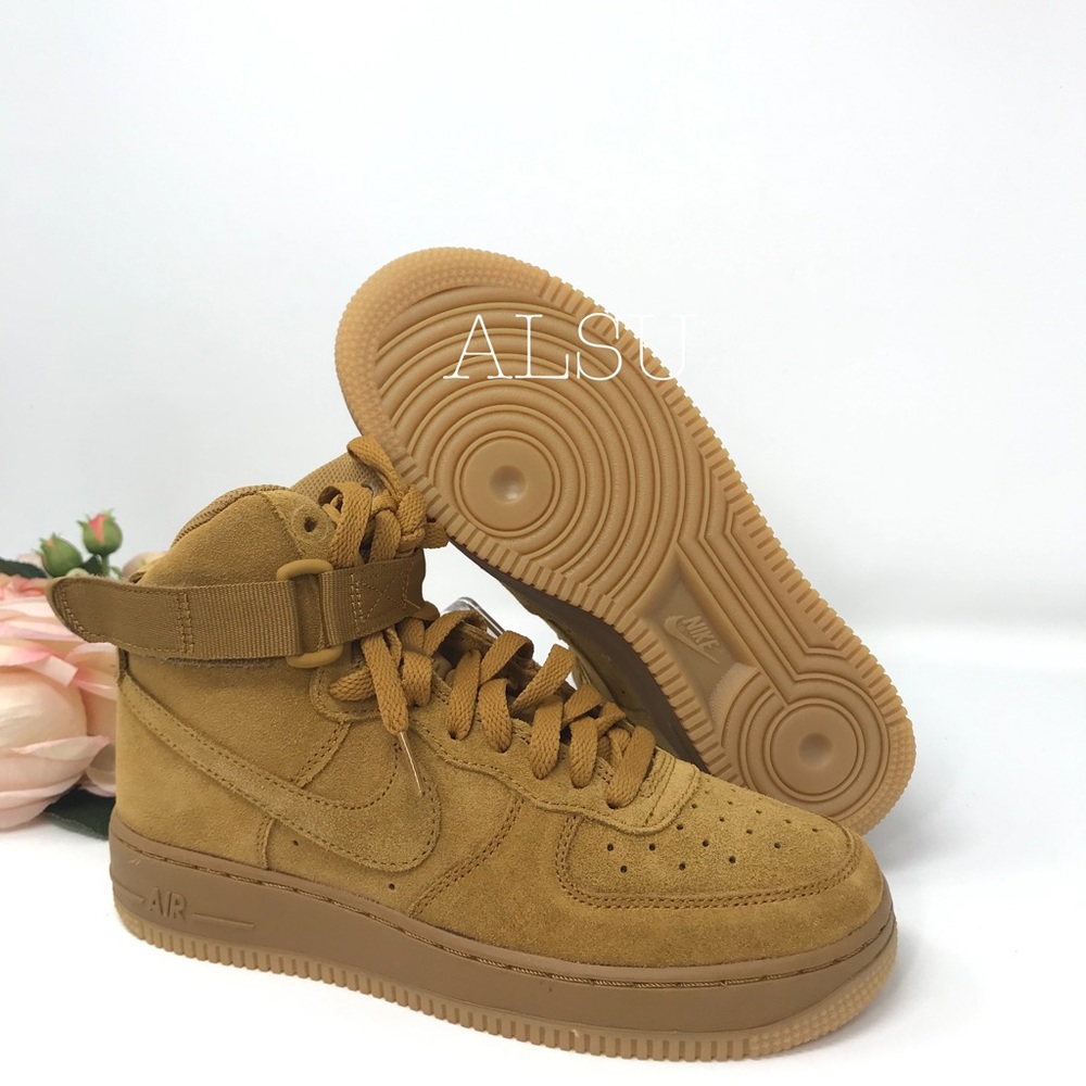 Nike Air Force 1 HIgh LV8 GS Wheat k/W AUTHENTIC - Picture 3 of 8
